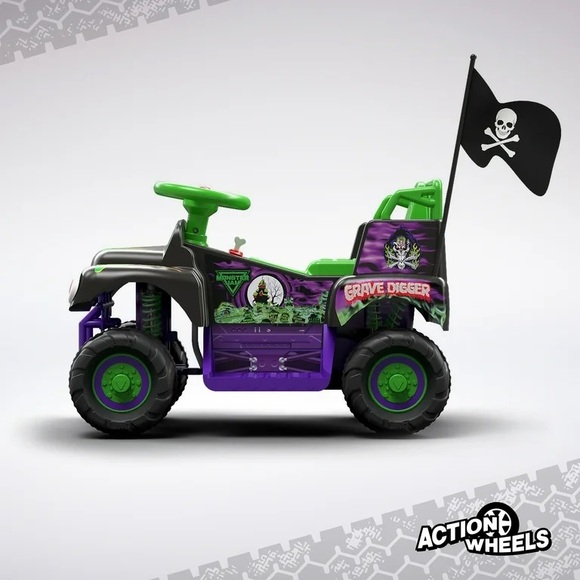 Monster Jam Grave Digger Ride On Car Monster Truck (6 Volt) - Picture 5 of 7